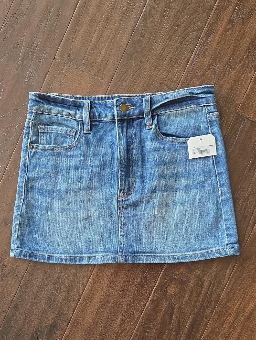 Altar'd State Medium Blue Denim Mini Skirt